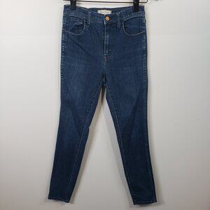 Madewell 10” High-Rise Skinny Ankle Jeans Size 26 Medium Wash Pockets / A218